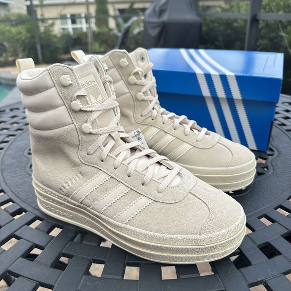 Adidas Gazelle High Boots Wonder White Women's Athletic Shoes ID6984